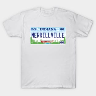 Merrillville Indiana License Plate T-Shirt